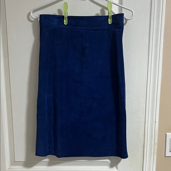 Beautiful Vintage Royal Blue Suede and Leather Suit - Picture 10 of 12